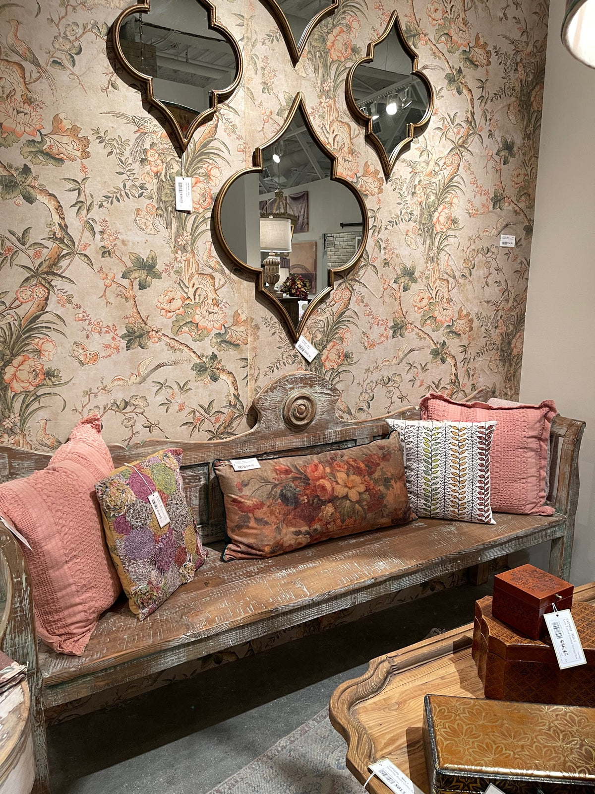 Distressed French Bench