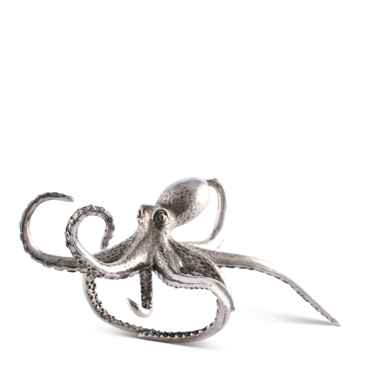 Pewter Octopus Napkin Ring Set X4