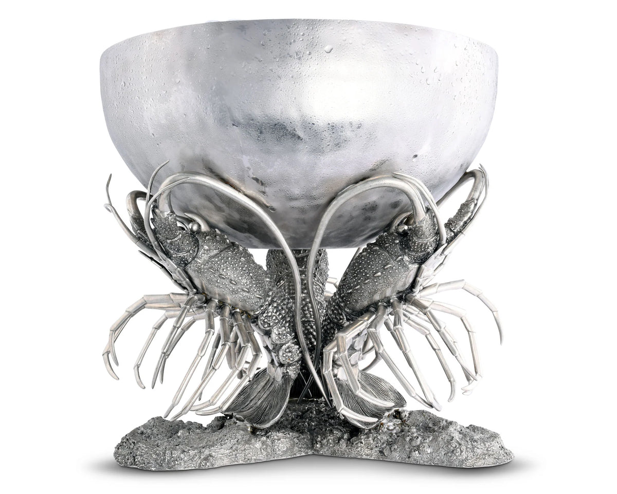 Lobster Pewter &amp; Steel Ice Tub / Punchbowl
