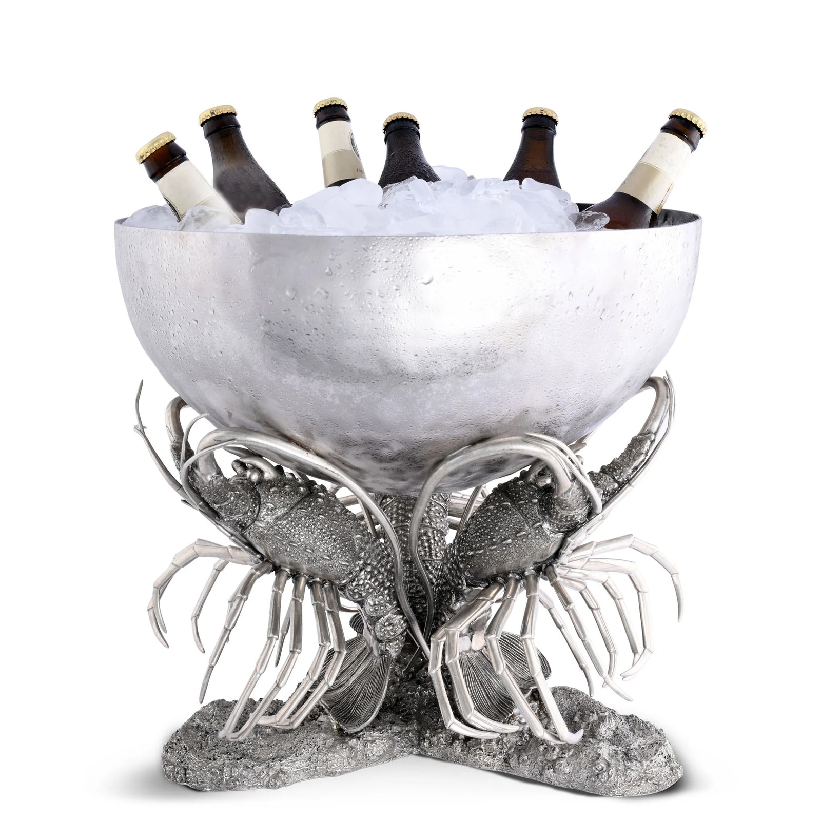 Lobster Pewter & Steel Ice Tub / Punchbowl