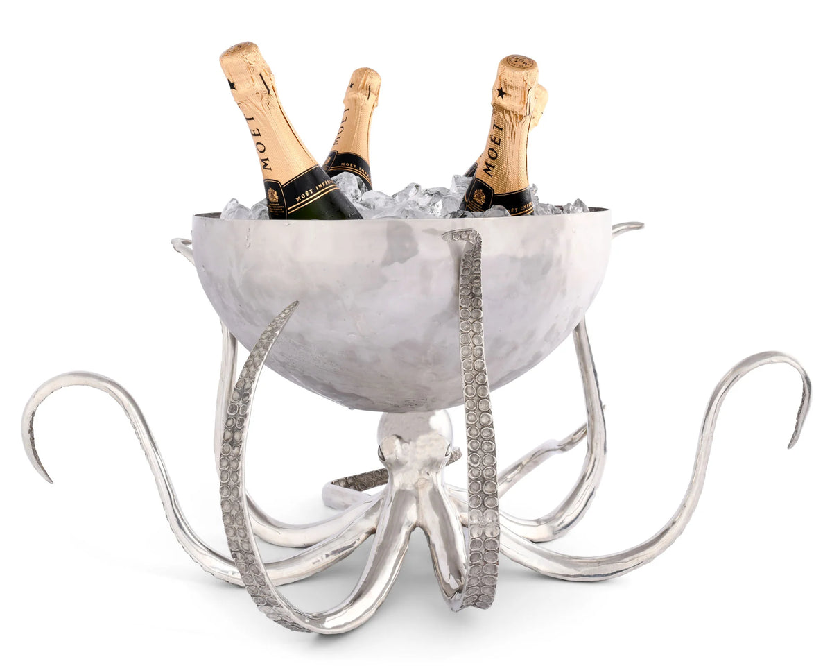 Octopus Wine Tub for sale, Fine Pewter Serving Bowl for sale, 