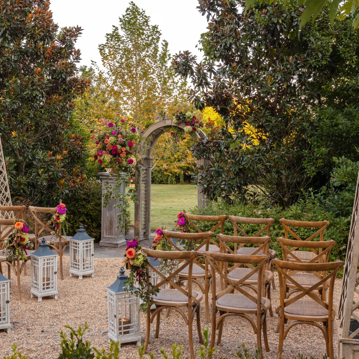 Pair of Wooden Cross Back Dining Chairs