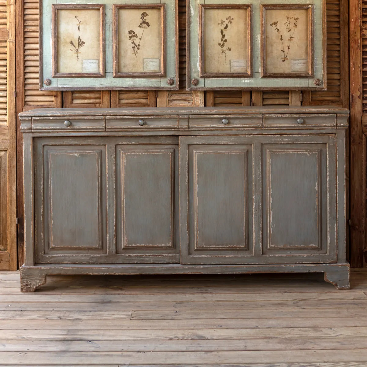 Antiqued Aged Grey Buffet