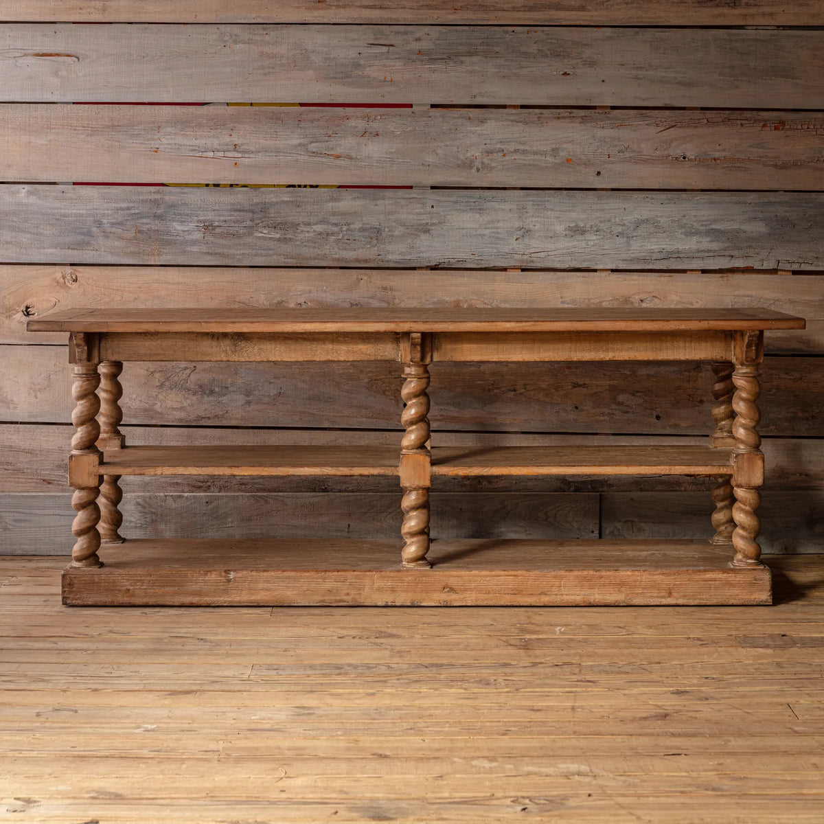 Park Hill Collection Wooden Island for sale, Twisted Legged Wooden sofa table for sale