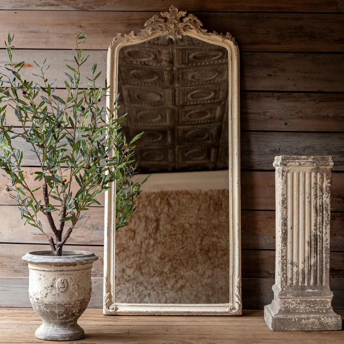 Large French Style Floor Mirror for sale, Vintage Wood Floor Mirror for sale