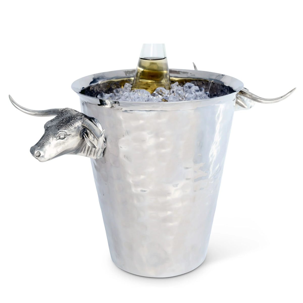 William Sonoma Pewter Ice Bucket for sale, Western theme Ice tub
