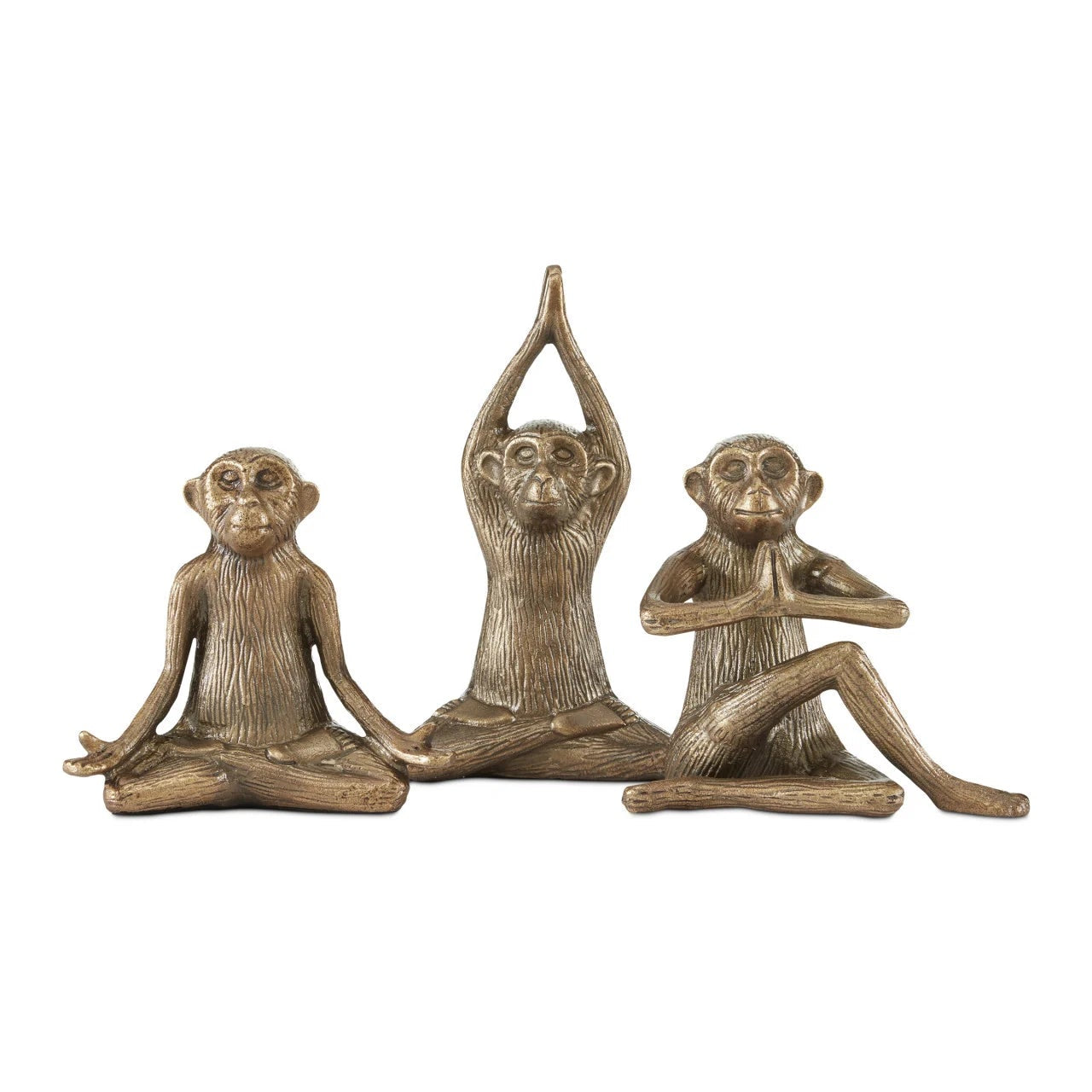 ZEN BRASS MONEY STATUETTES, BRASS MONKEY DECOR