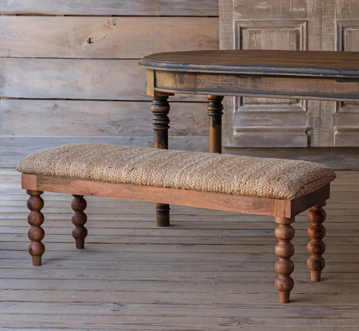 Long Spindle Legged Bench