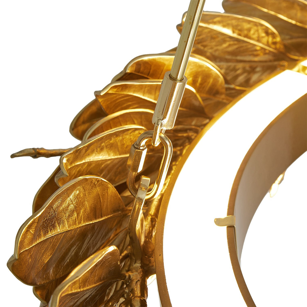 Brass Grecian Leaf Chandelier