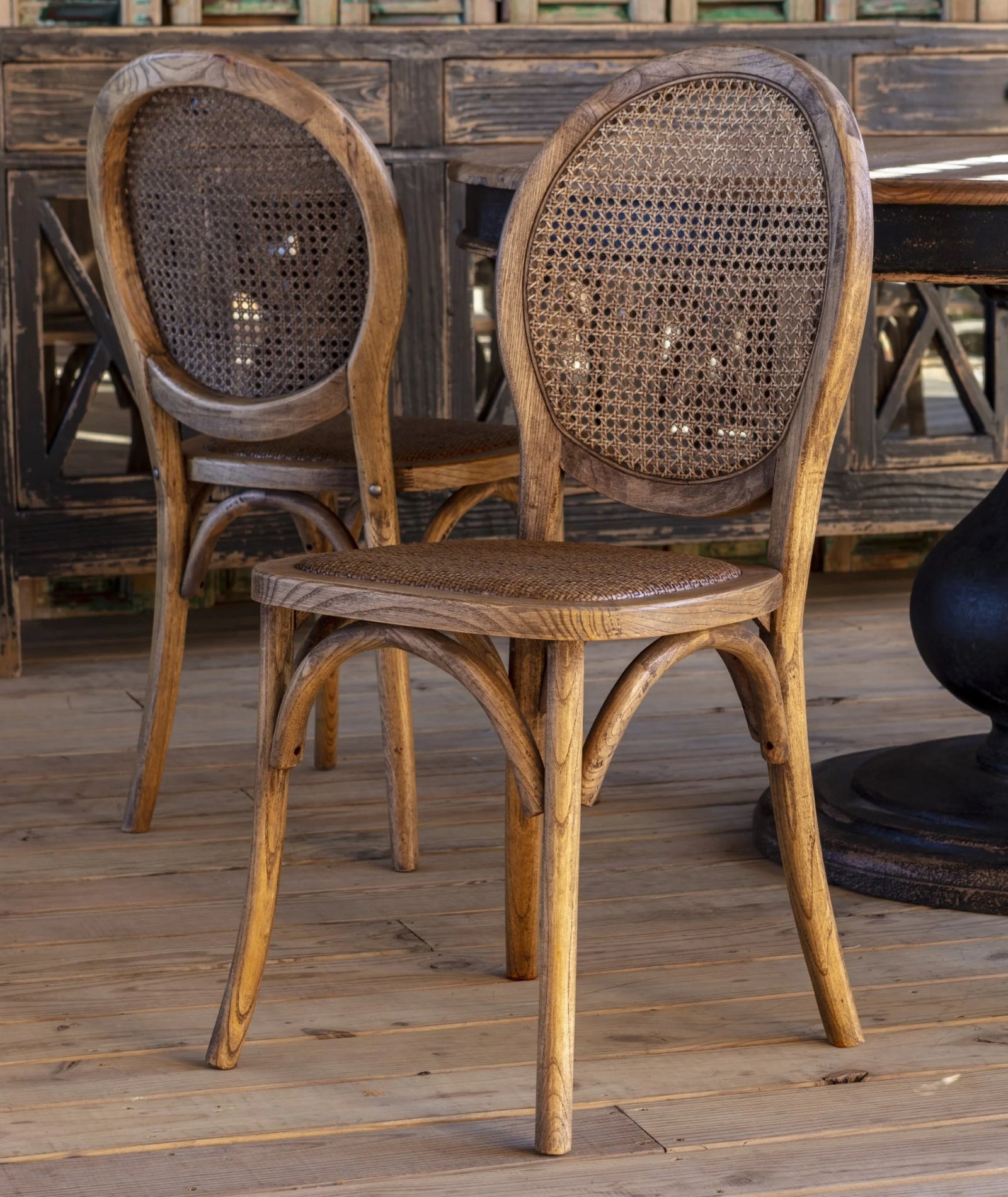Cane Back Dining Chair, French Cane Back Medallion Chair 