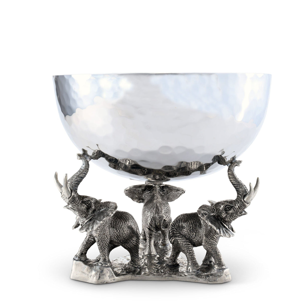 Stainless Bowl - Pewter Elephant Base