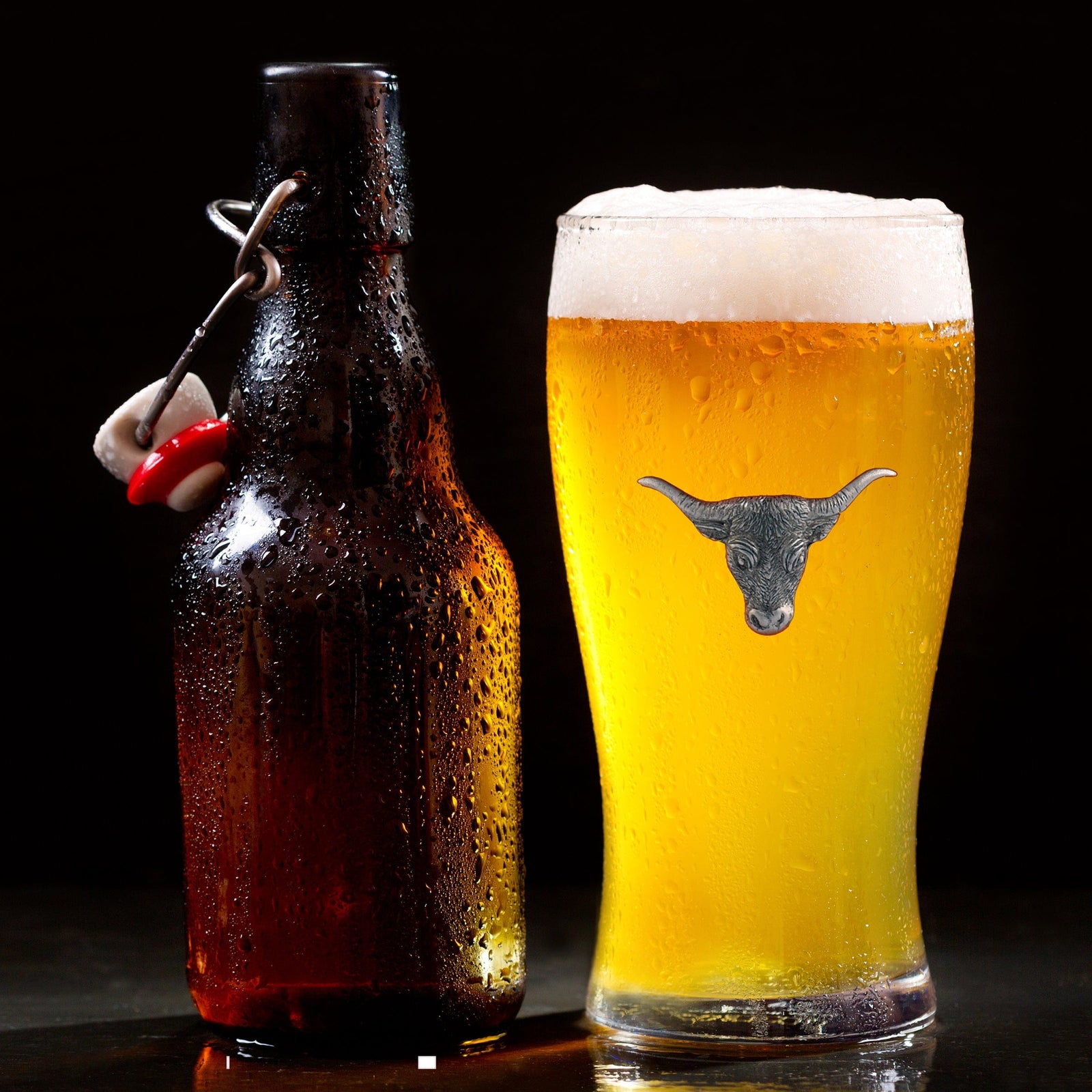 Long  Horn Beer Glass