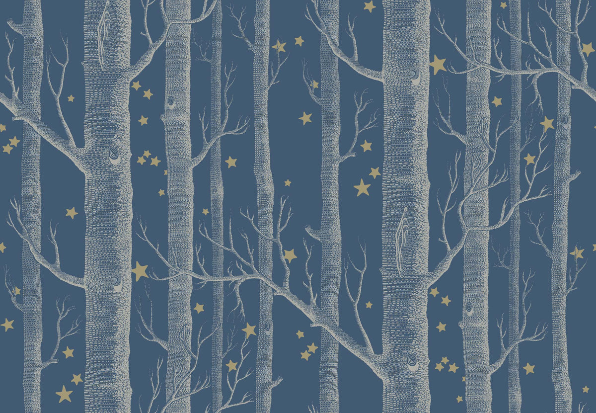Blue Woods and Stars Wallpaper Cole &amp; Son, Cole and Son woods wallpaper for sale
