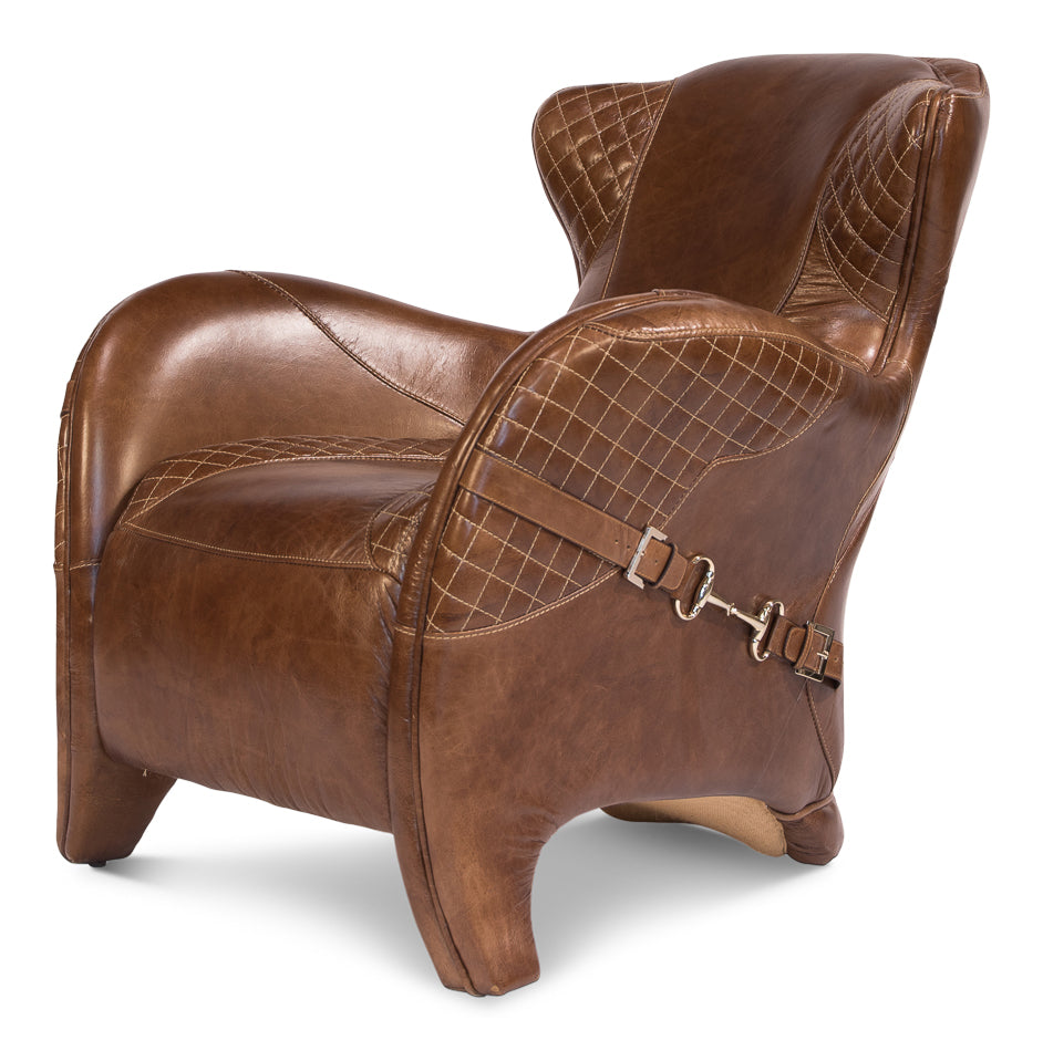 western style leather lounge chair, western leather arm chair for sale
