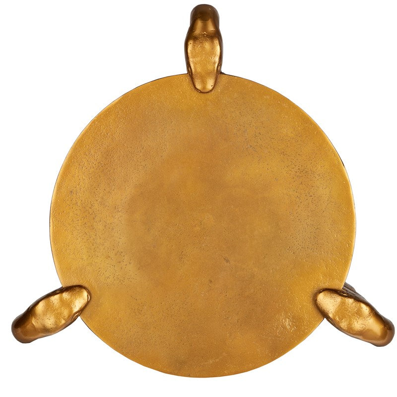 Round Brass side table for sale, Restoration Hardware side table for sale