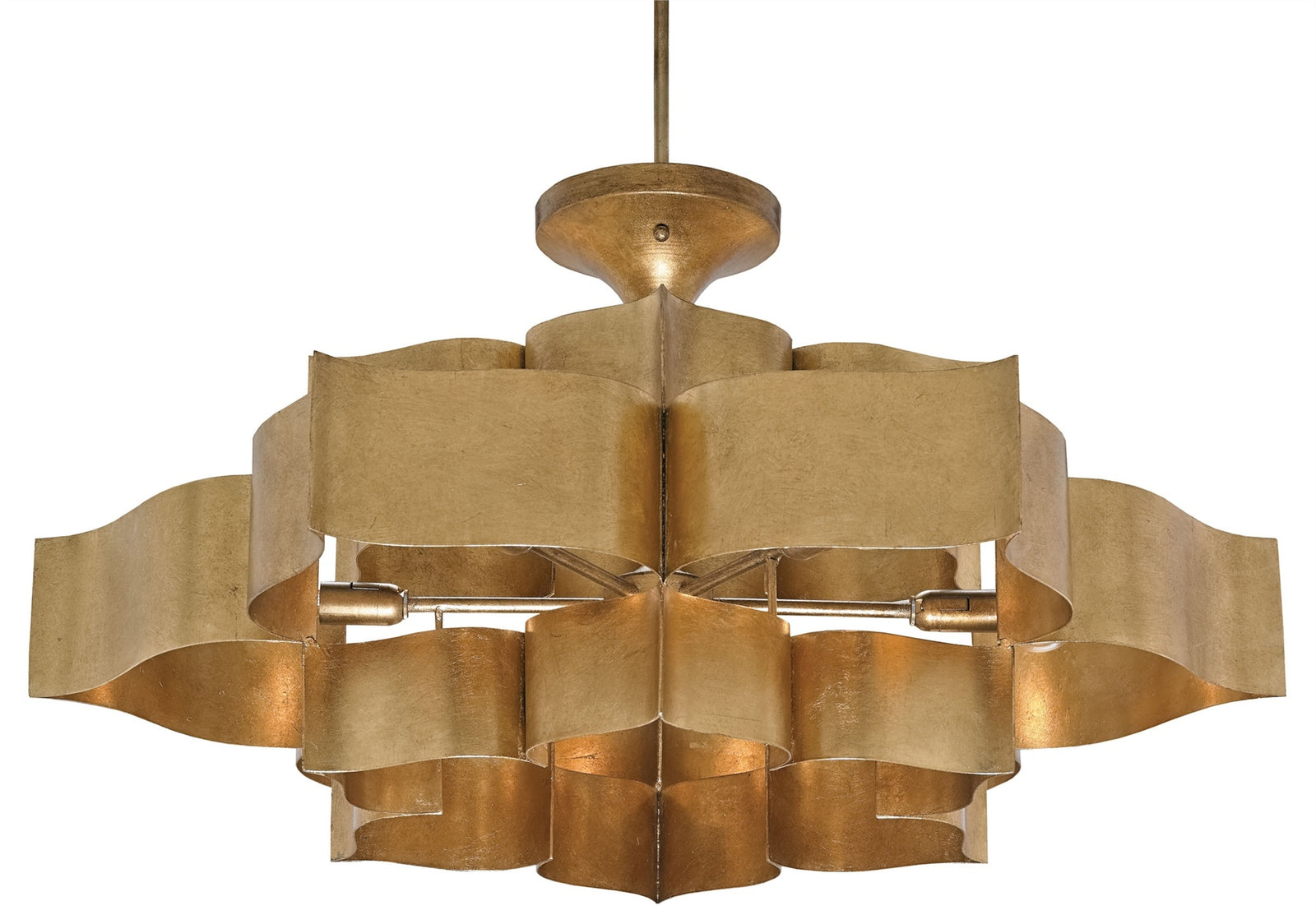 Grand Lotus Chandelier - Gold Leaf