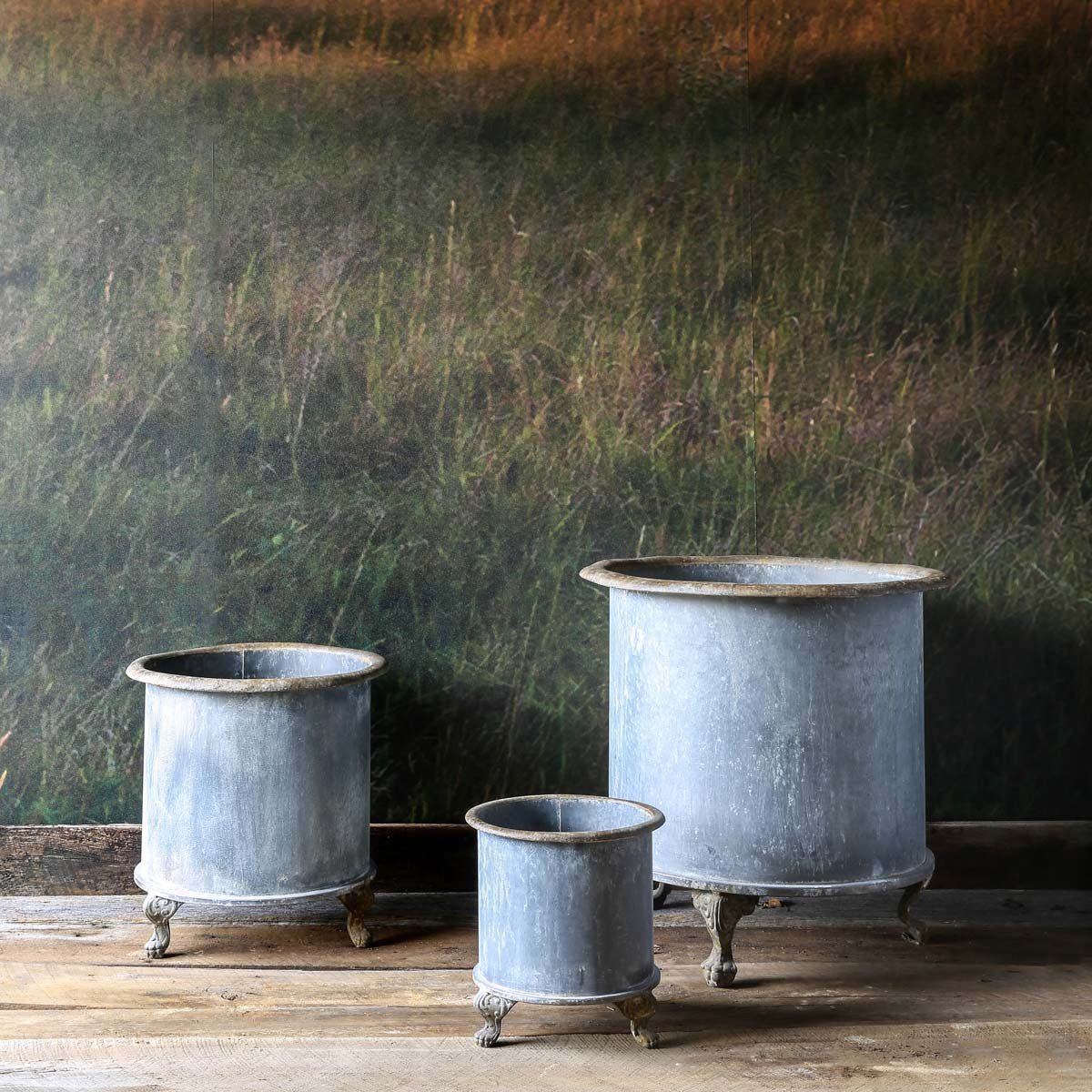 Footed Creamery Tank Planters