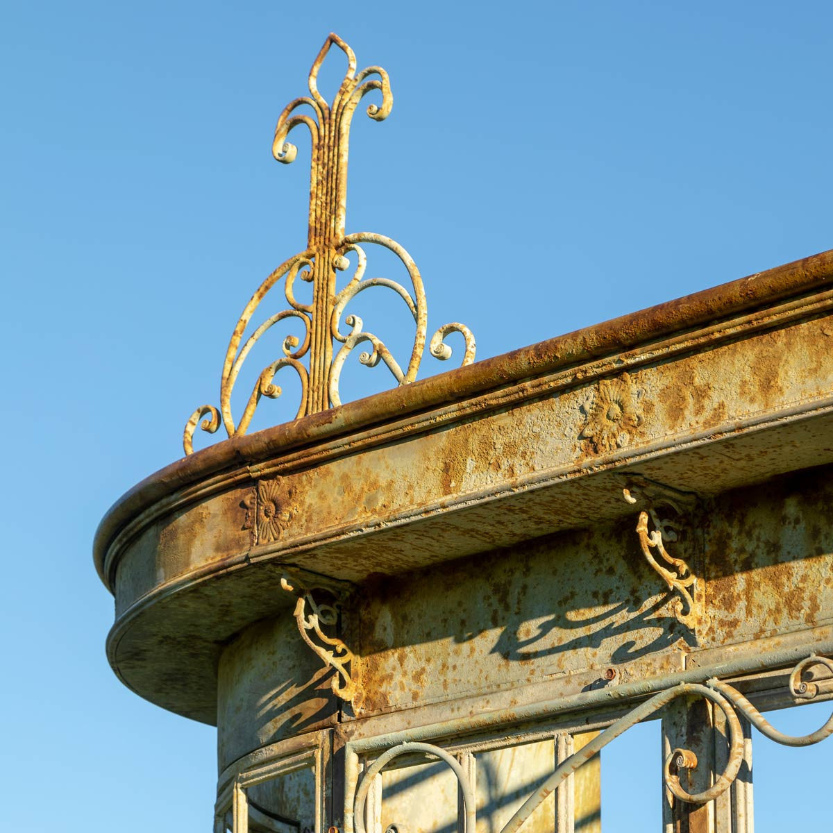 Aged Iron Conservatory Facade Framework