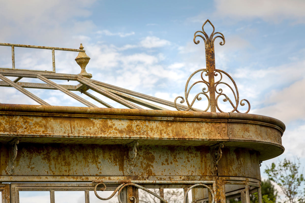 Aged Iron Conservatory Facade Framework