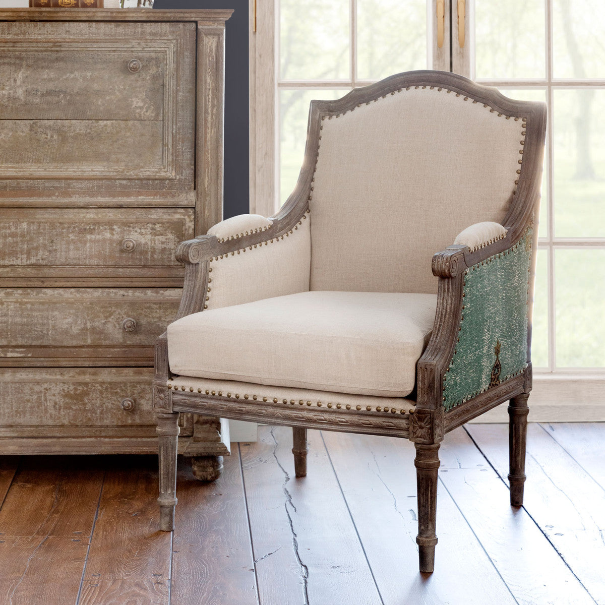  Bergere style wing chair for sale, Aarhaus French Furniture for sale