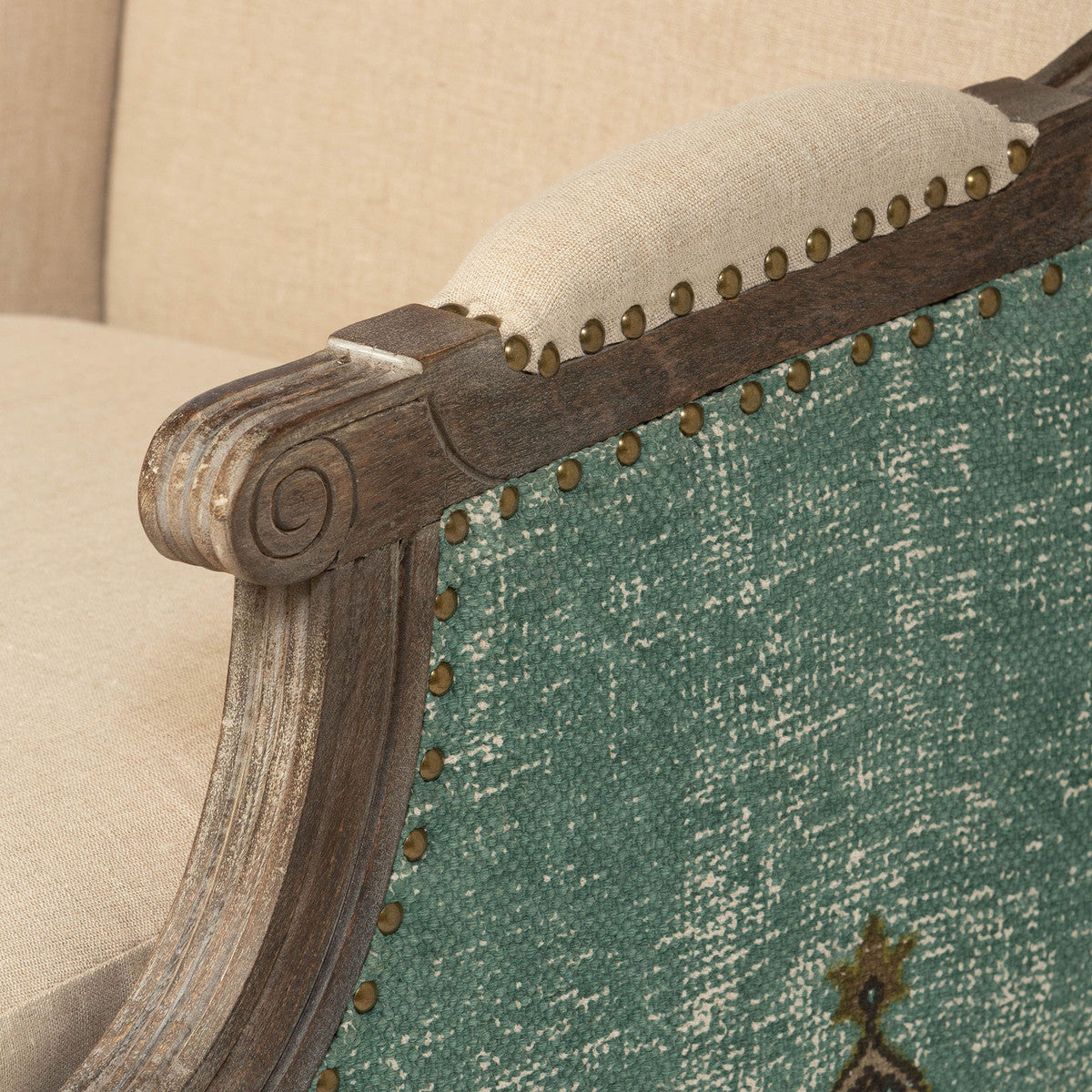Bergere Upholstered Arm Chair
