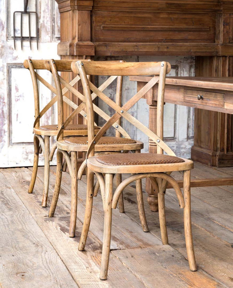 Wooden Cross Back Dining Chairs Pottery Barn, Farmhouse Style Cross Back Wooden Chairs