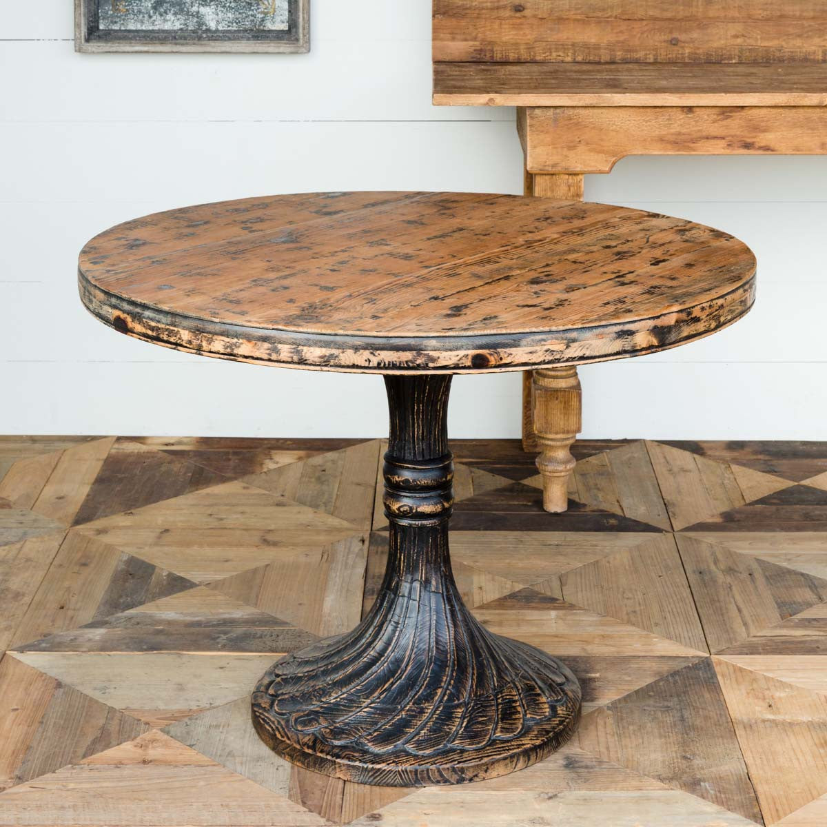 Painted Round Bistro Table Park Hill, Vintage Round Bistro Table