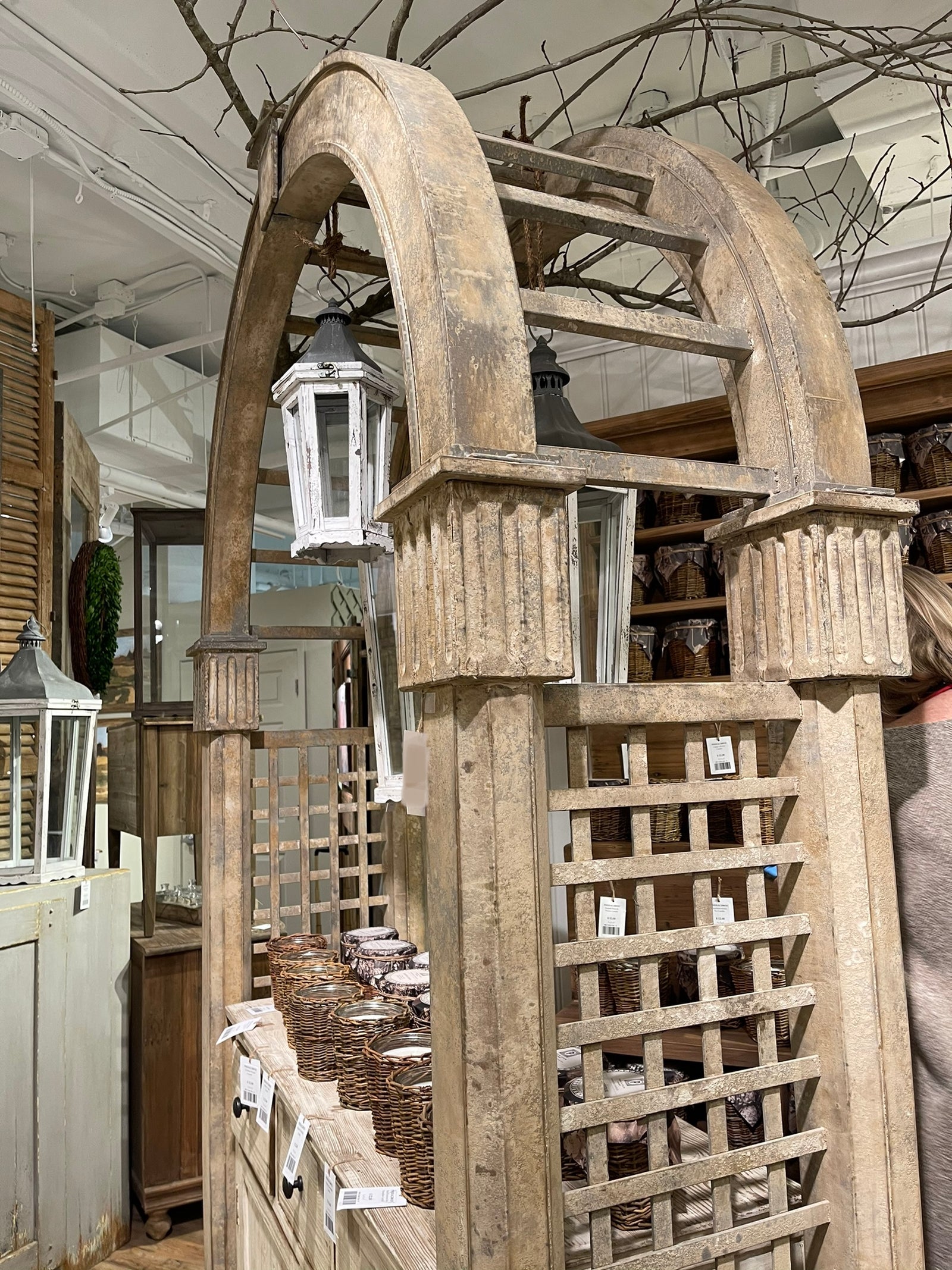 Vintage Iron Garden Arbors for sale, The Alley Exchange Aged Iron Arbor
