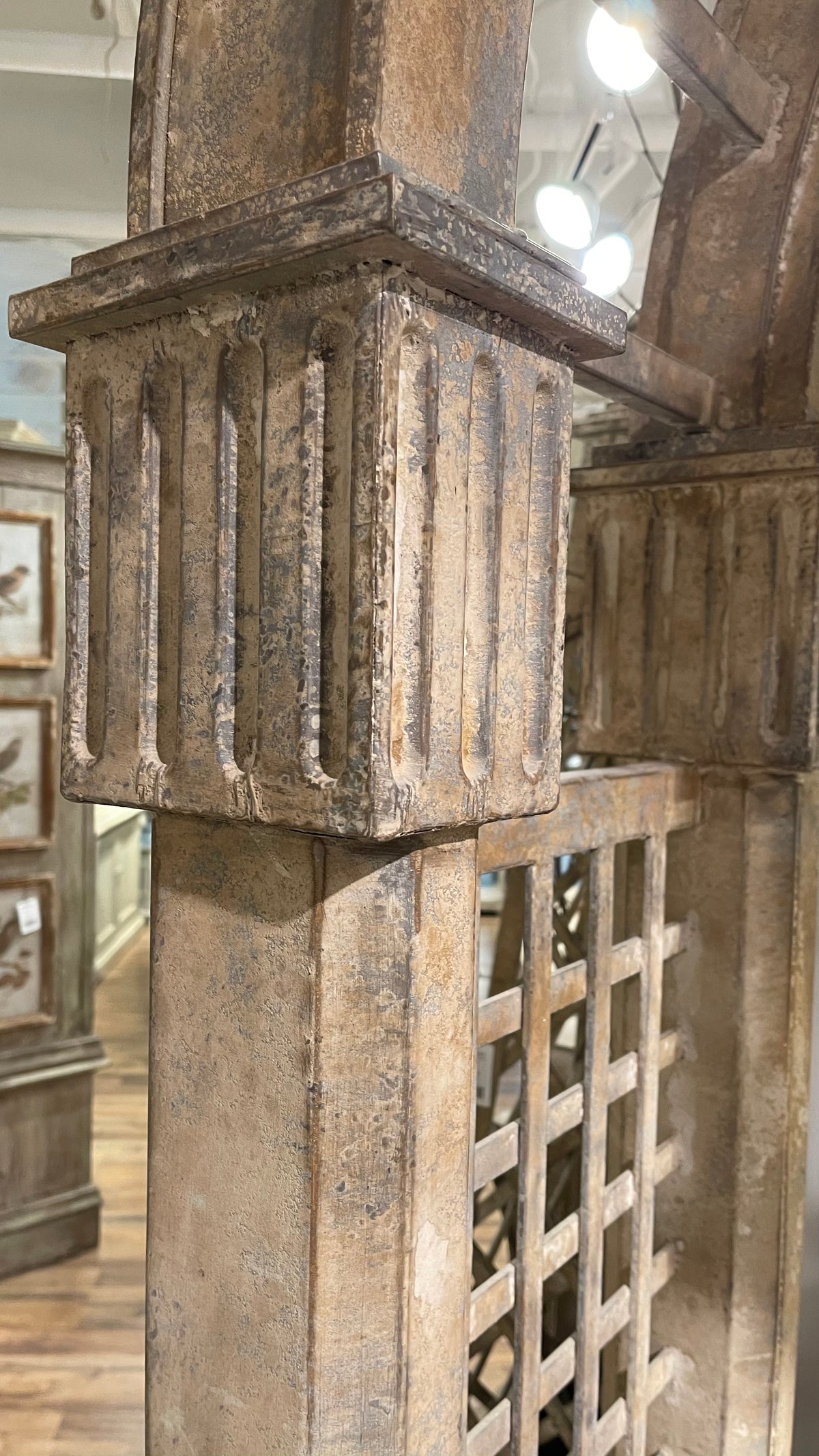 Aged Iron Garden Arbor