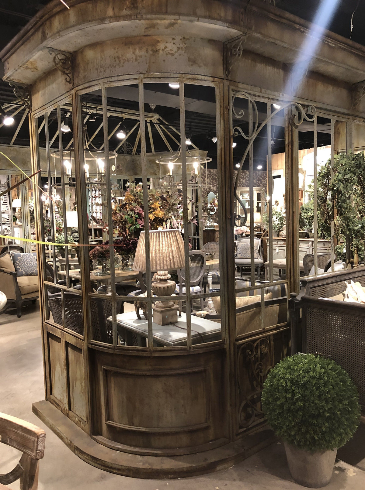 Aged Iron Conservatory Facade Framework