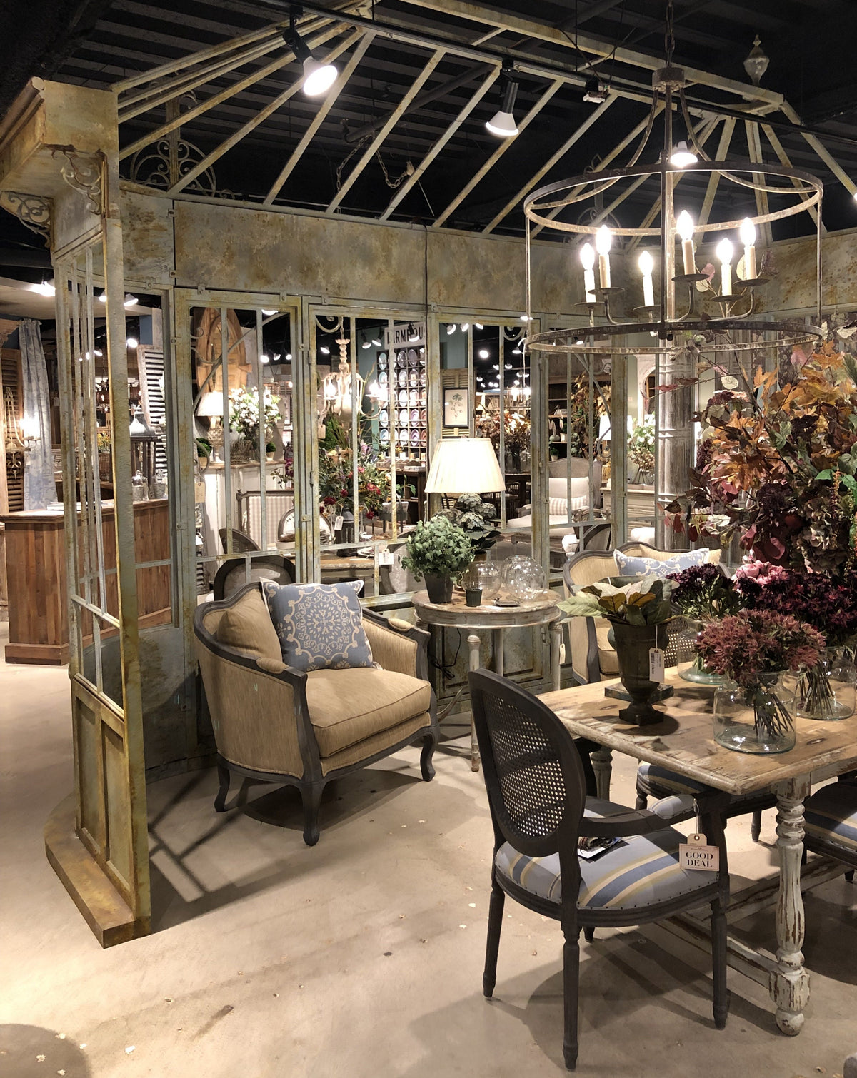 Aged Iron Conservatory Facade Framework