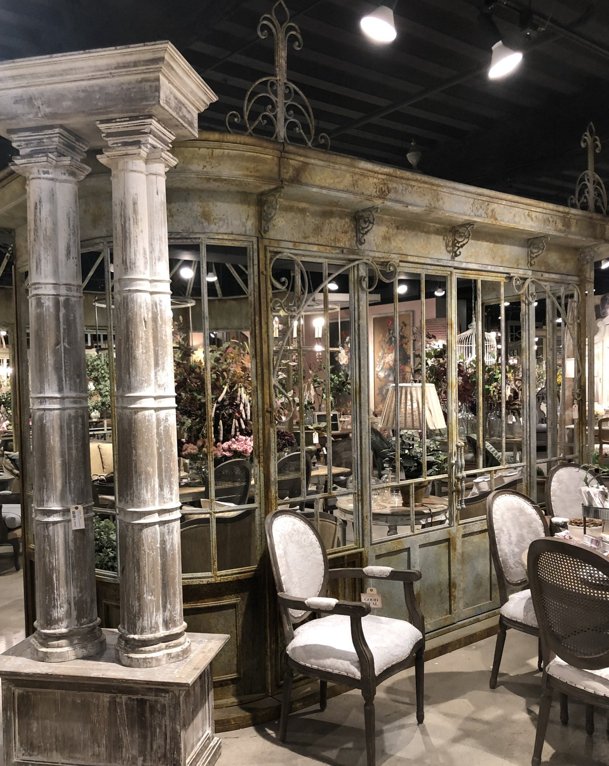 Aged Iron Conservatory Facade Framework