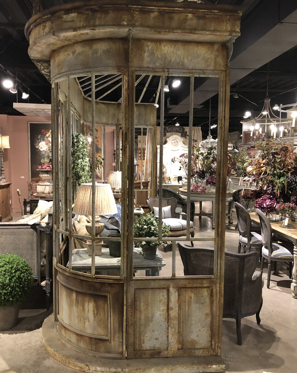 Aged Iron Conservatory Facade Framework