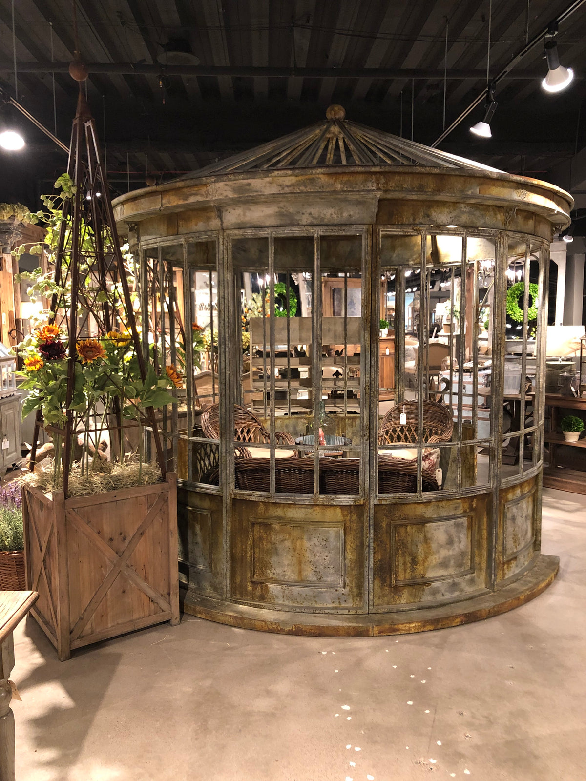 Park Hill Aged Metal Gazebo for sale, Vintage Iron Gazebo for sale