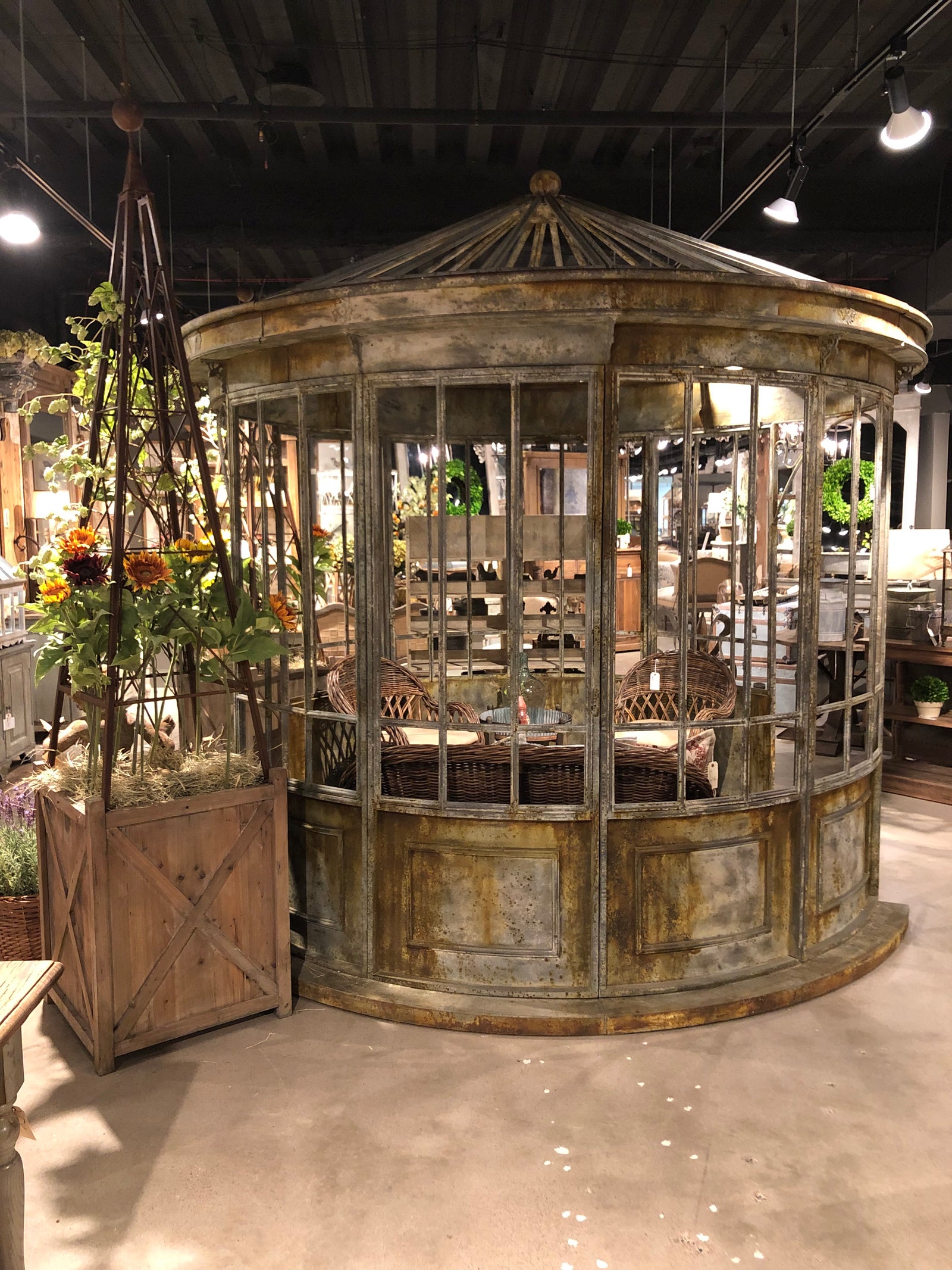 Park Hill Aged Metal Gazebo for sale, Vintage Iron Gazebo for sale