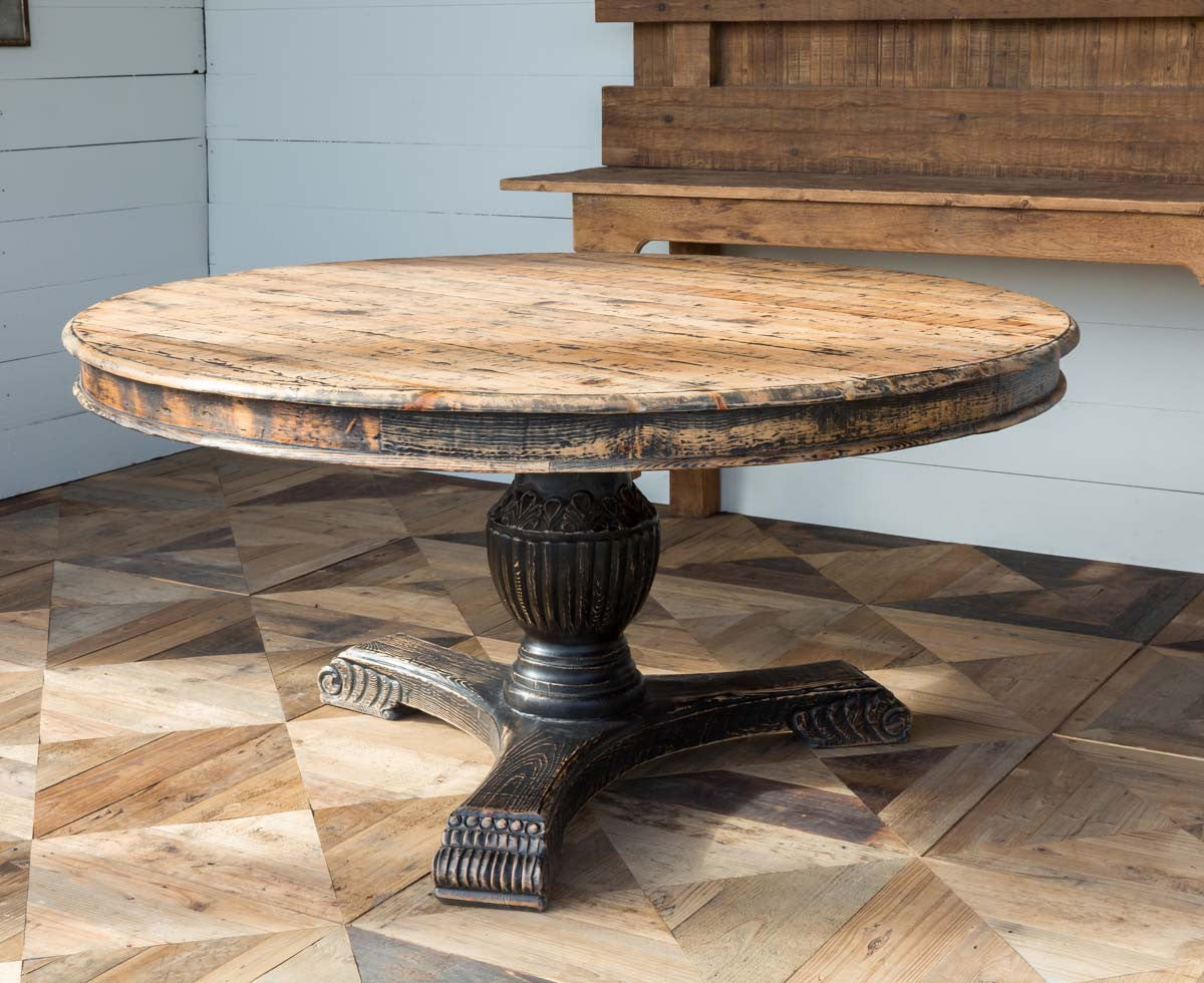 round wood farmhouse table for sale, rustic farmhouse table for sale