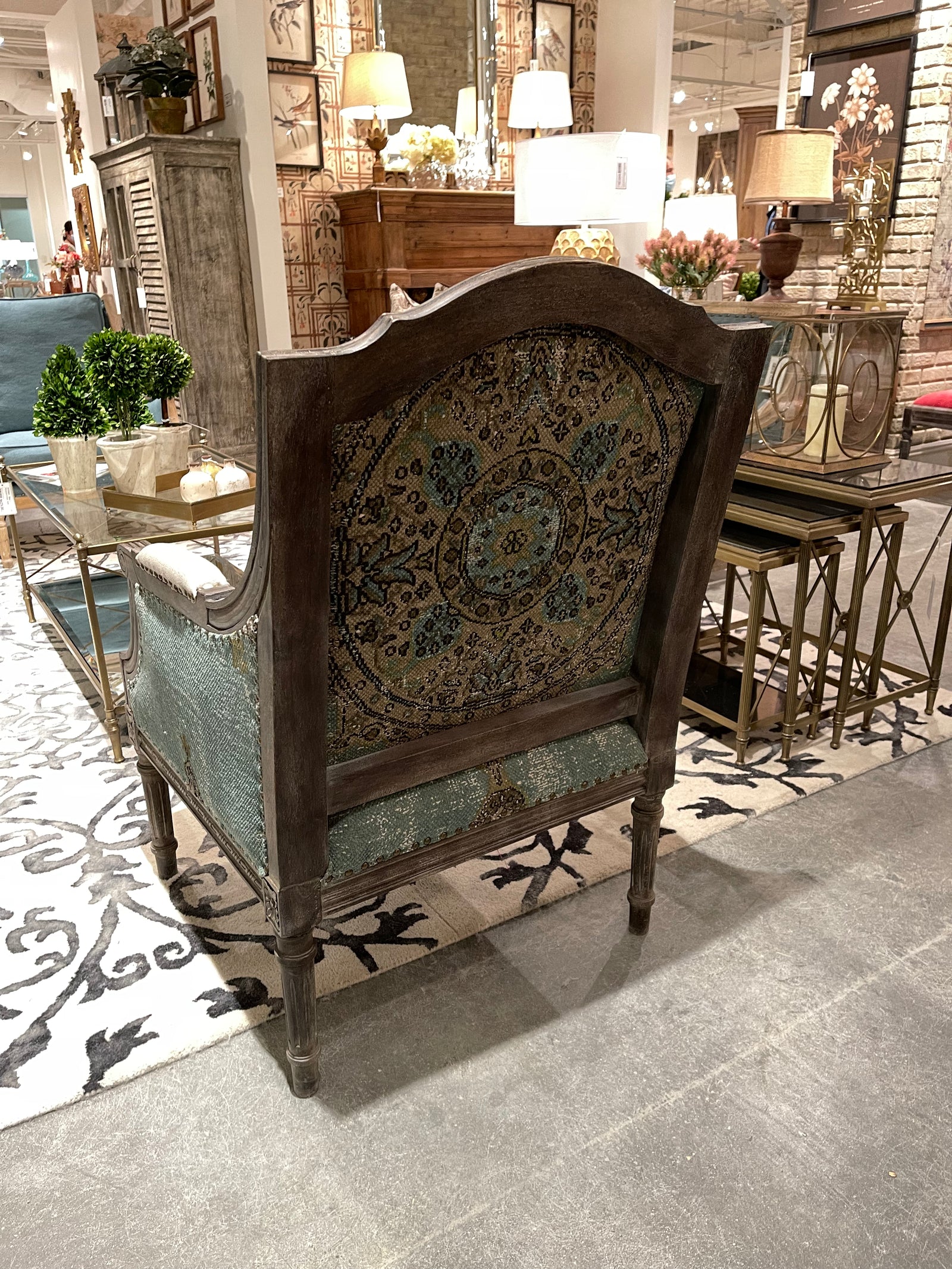 Park Hill French Country occasional chair, Southern style vintage chair for sale