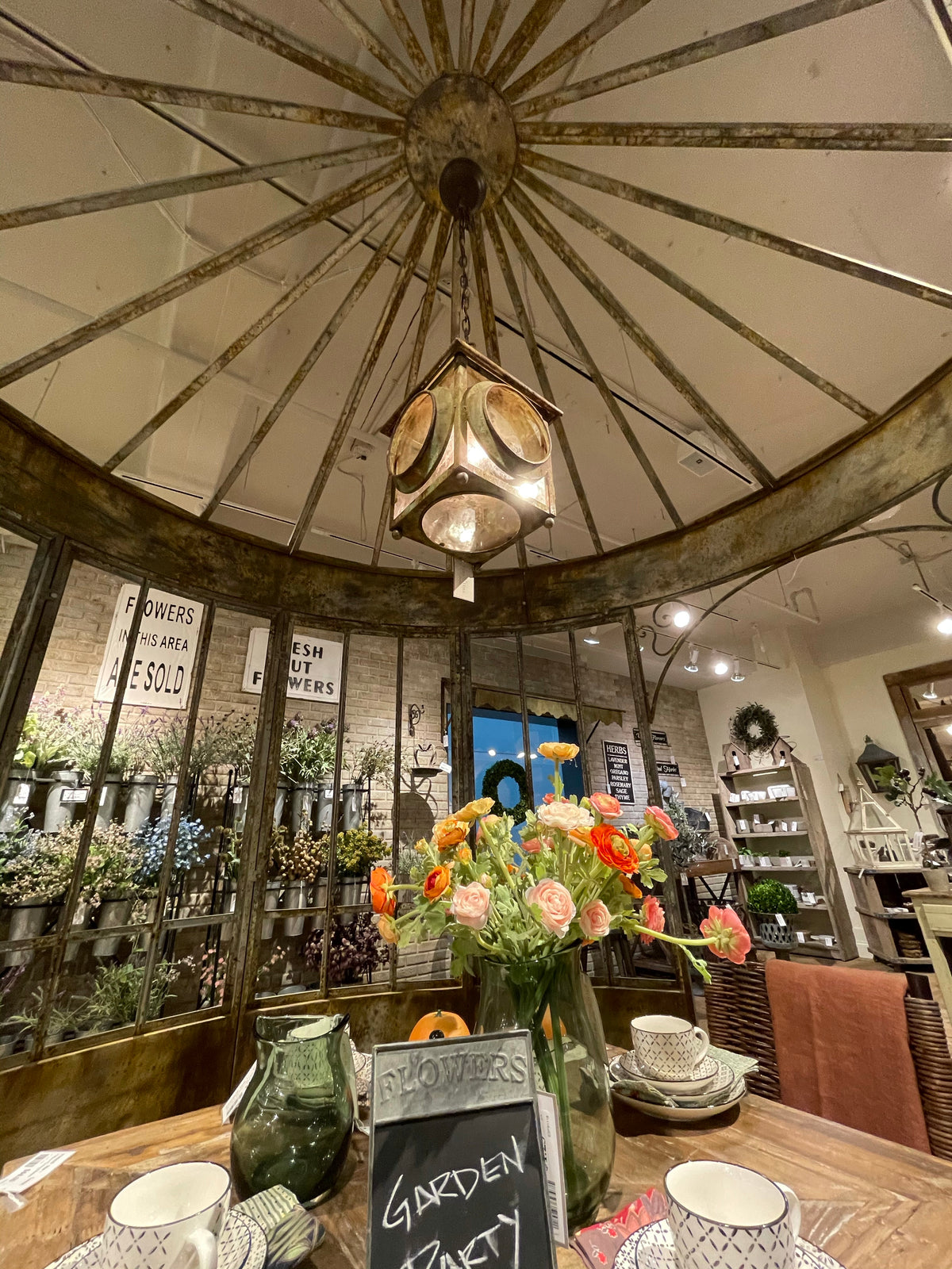 Aged Iron Conservatory Interior, Antique Garden Gazebos for sale