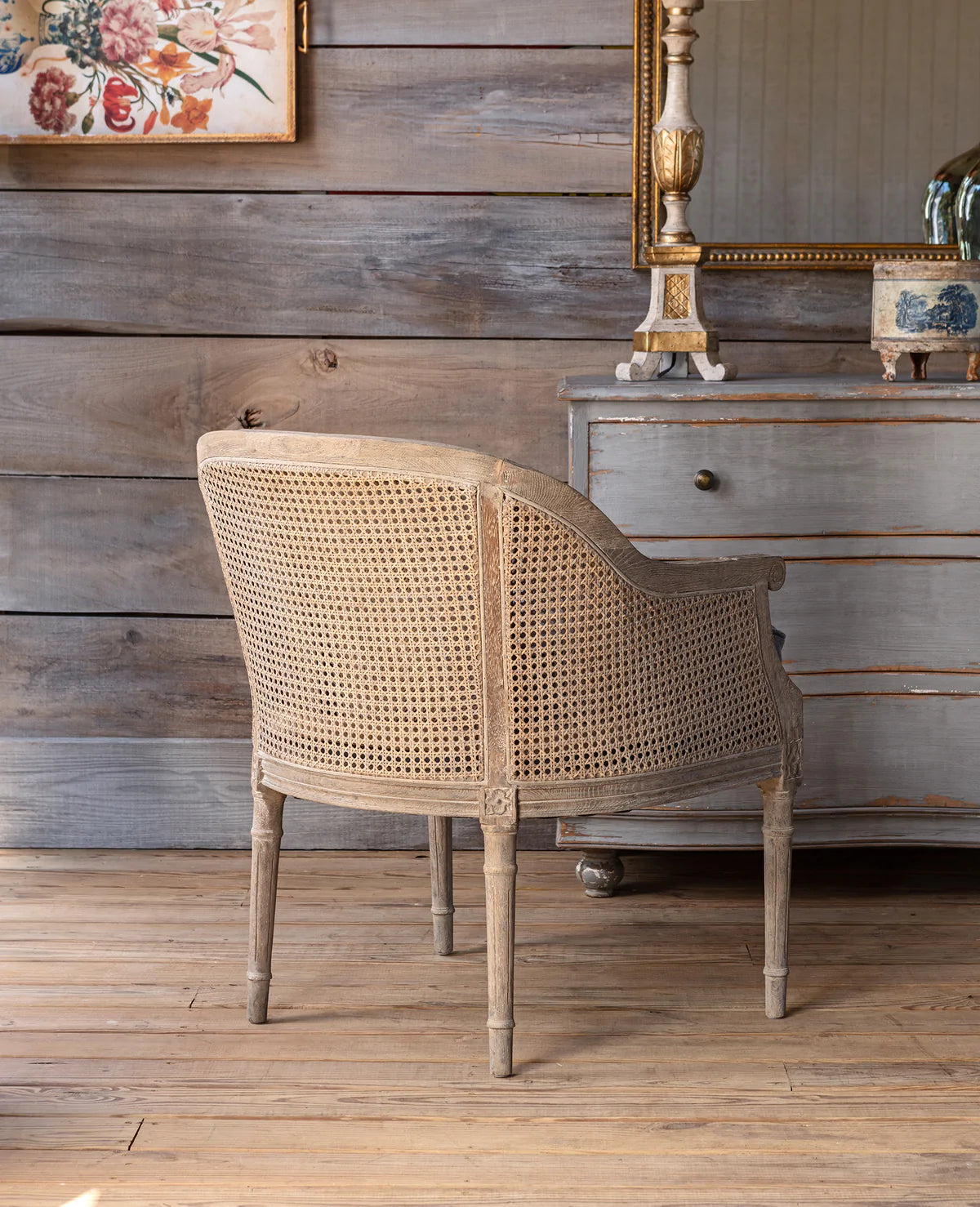 French Cane Lounge Chair for sale, Restoration Hardware Cane Back Chairs