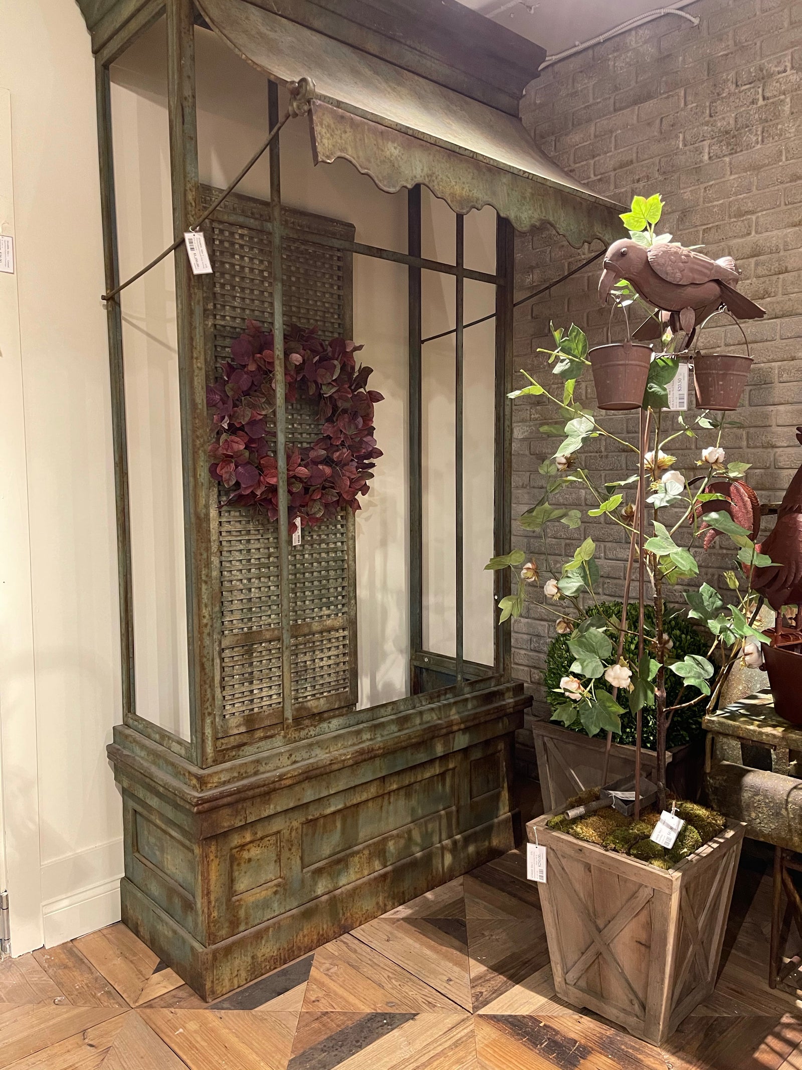 park hill French Quarter Facade with awning, antique Iron store front facade with awning 