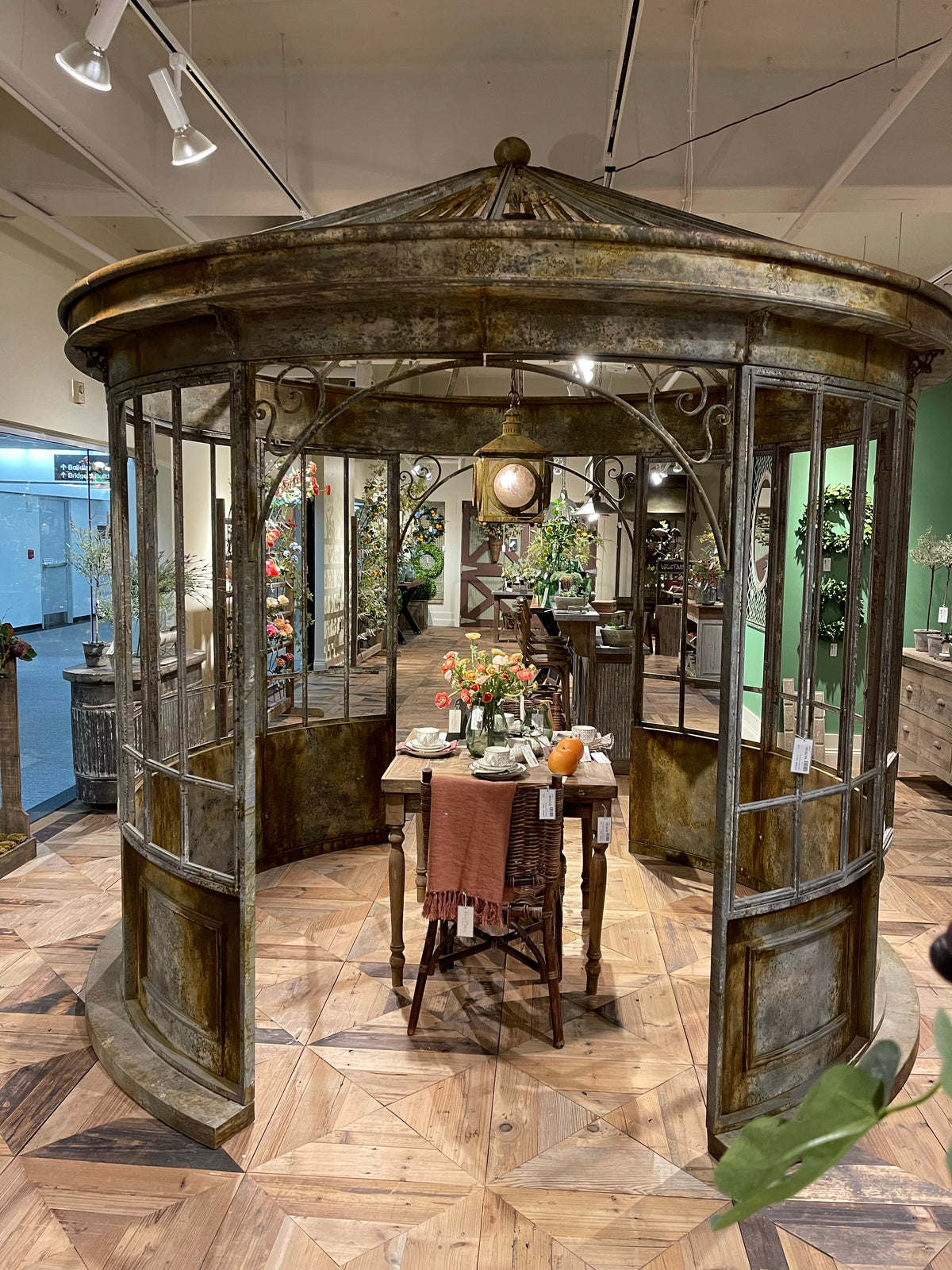 Park Hill Aged Iron Gazebo for sale, Outdoor Aged Iron Gazebo The Alley Exchange