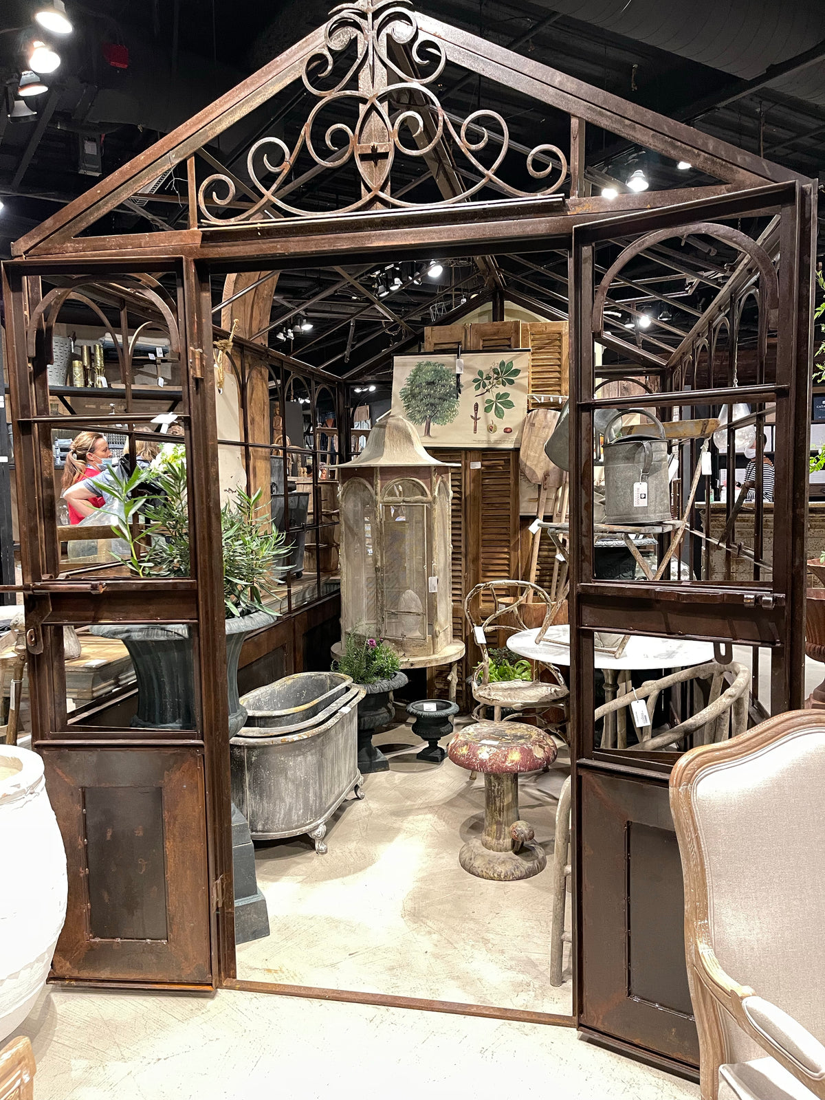 Victorian Iron Orangery for sale, Iron Garden Greenhouse for sale