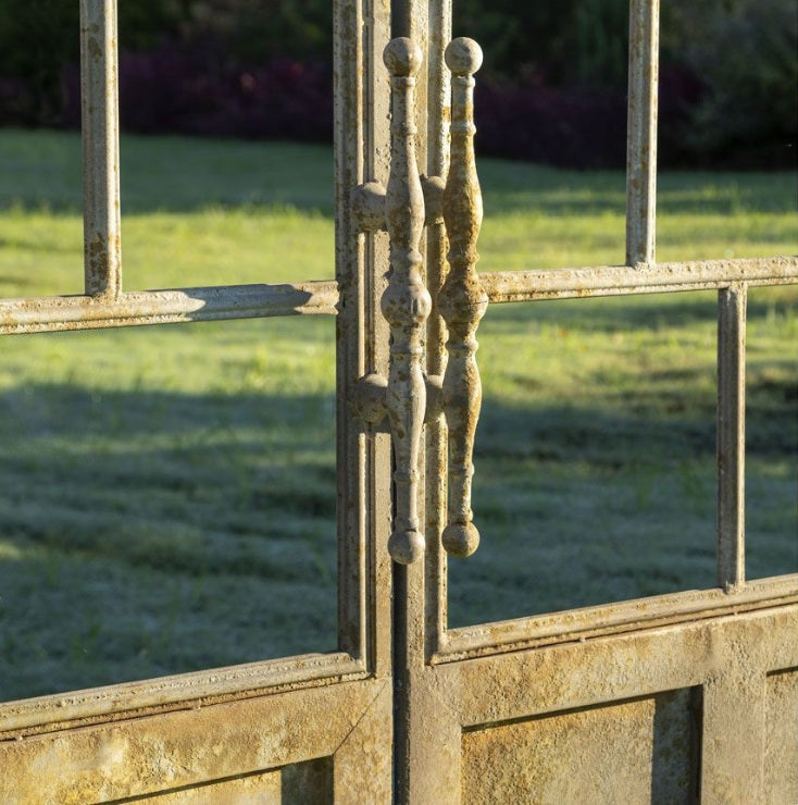 Aged Metal Conservatory Greenhouse Facade, Park Hill Collection Conservatory Greenhouse