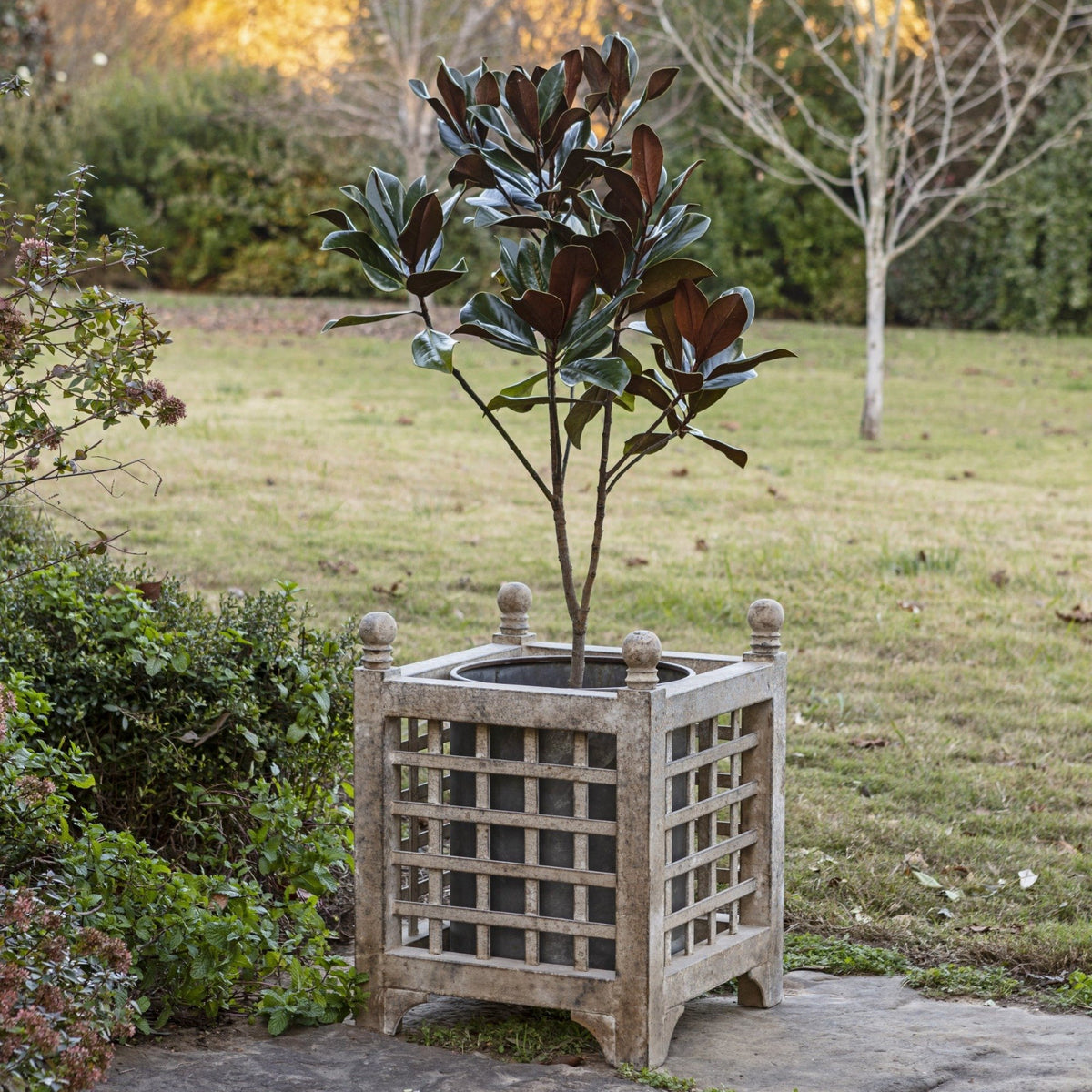 Aged Iron Orangery Planters, Restoration Hardware Planters for sale