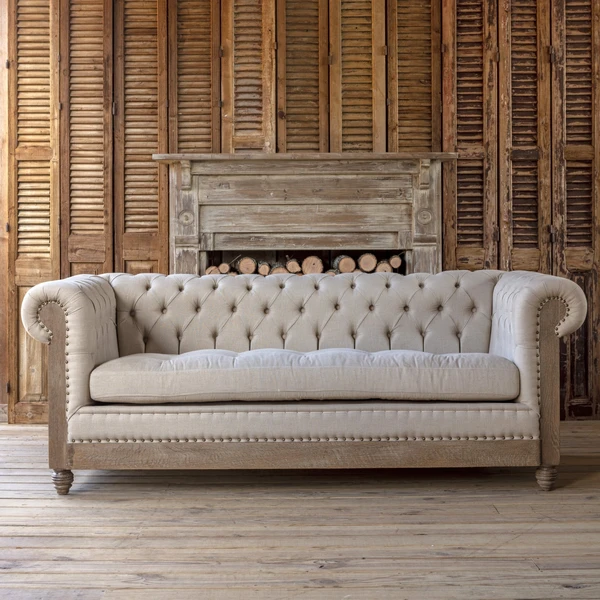 Deconstructed English Roll Arm Sofa