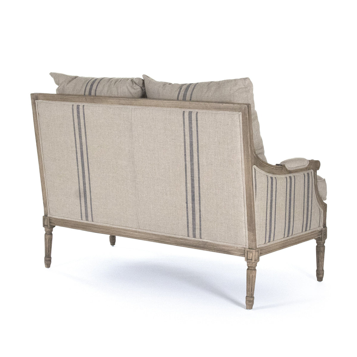 farmhouse linen love seat for sale, striped linen livingroom furniture